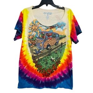 Grateful Dead Summer Tour Bus Tie Dye Short Sleeve T-shirt‎ Tee